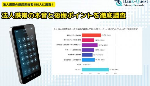 法人携帯の運用担当者150人の本音と後悔ポイントを徹底調査(BtoBマッチングサイト『一括.jp』調べ)